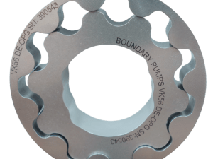 Boundary billet steel oil pump gears for the Nissan VK56 V8