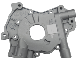 mms2 front Boundary Race Flow billet oil pump assembly with billet steel backplate