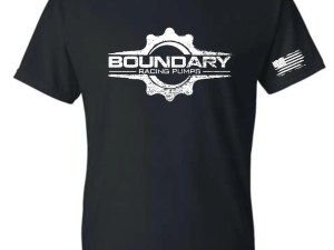 Boundary Racing Pumps black logo decal