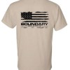 Boundary tan T-shirt, back