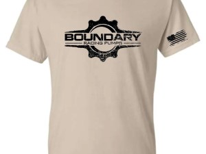 Boundary Racing Pumps tan T-shirt