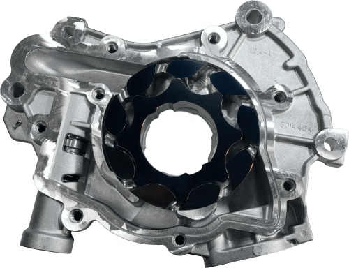 Boundary Coyote V8 billet oil pump assembly with billet steel back plate