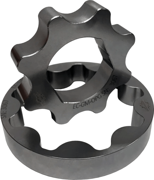 Boundary billet steel oil pump gears for the GM Ecotec