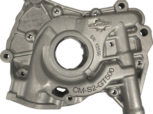 GT500-PUMP-FRONT.png Boundary Coyote GT500 V8 billet oil pump assembly with billet steel backplate