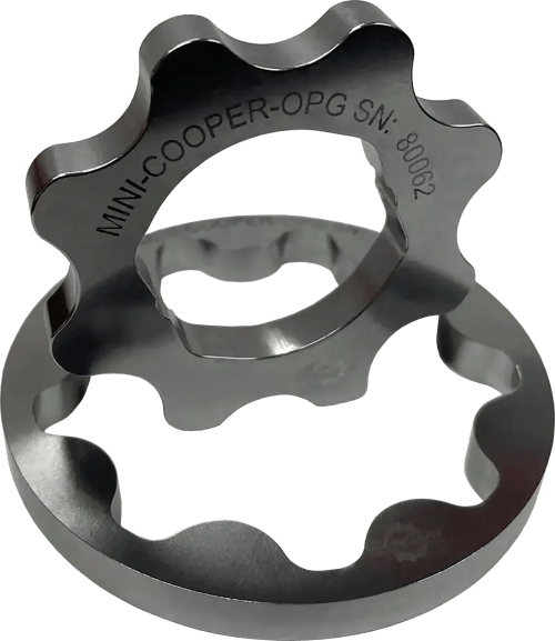 Boundary billet steel oil pump gears for the BMW Mini Cooper