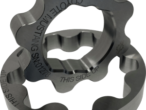 Boundary billet steel oil pump gears for the Ford Coyote V8