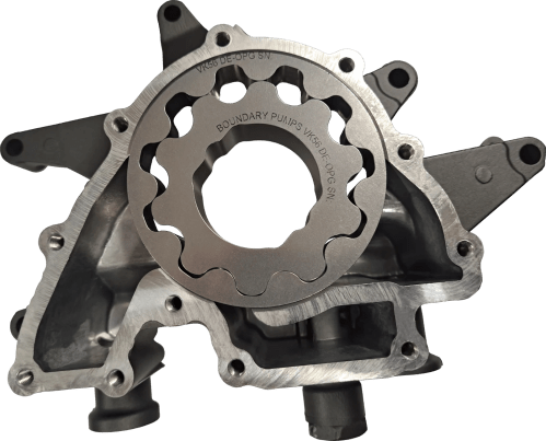 VK56-PUMP-LARGE.png (WebP) Boundary billet oil pump assembly for the Nissan VK56 5.6L V8