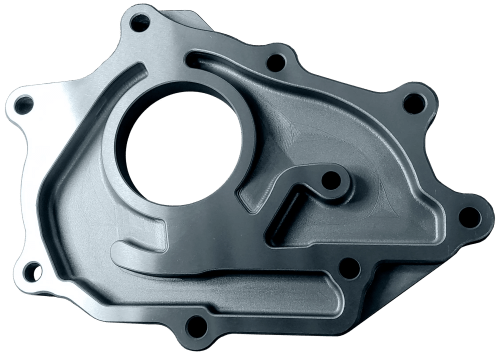 Boundary billet steel oil pump back plate for the Nissan VQ VHR/HR